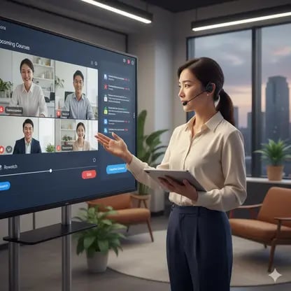 ระบบการเรียนรู้ออนไลน์และถ่ายทอดสดภายในองค์กร